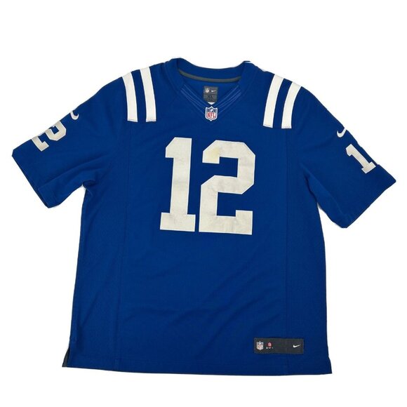 Indianapolis Colts Andrew Luck #12 NFL Jersey Nike On Field Men’s XL Blue Stitch - Picture 1 of 12